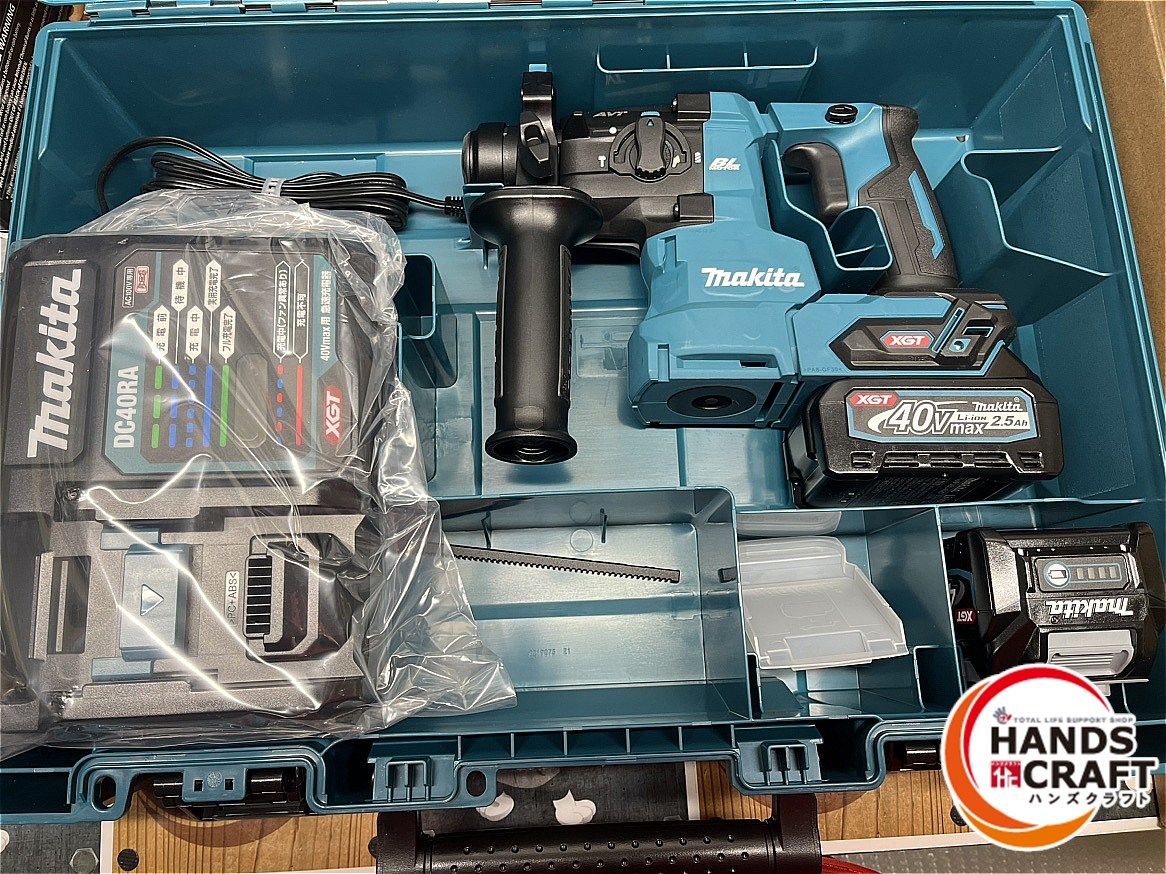 ◆ マキタ HR010GRDX 充電式ハンマドリル 40V バッテリ2個 充電器 ケース付き