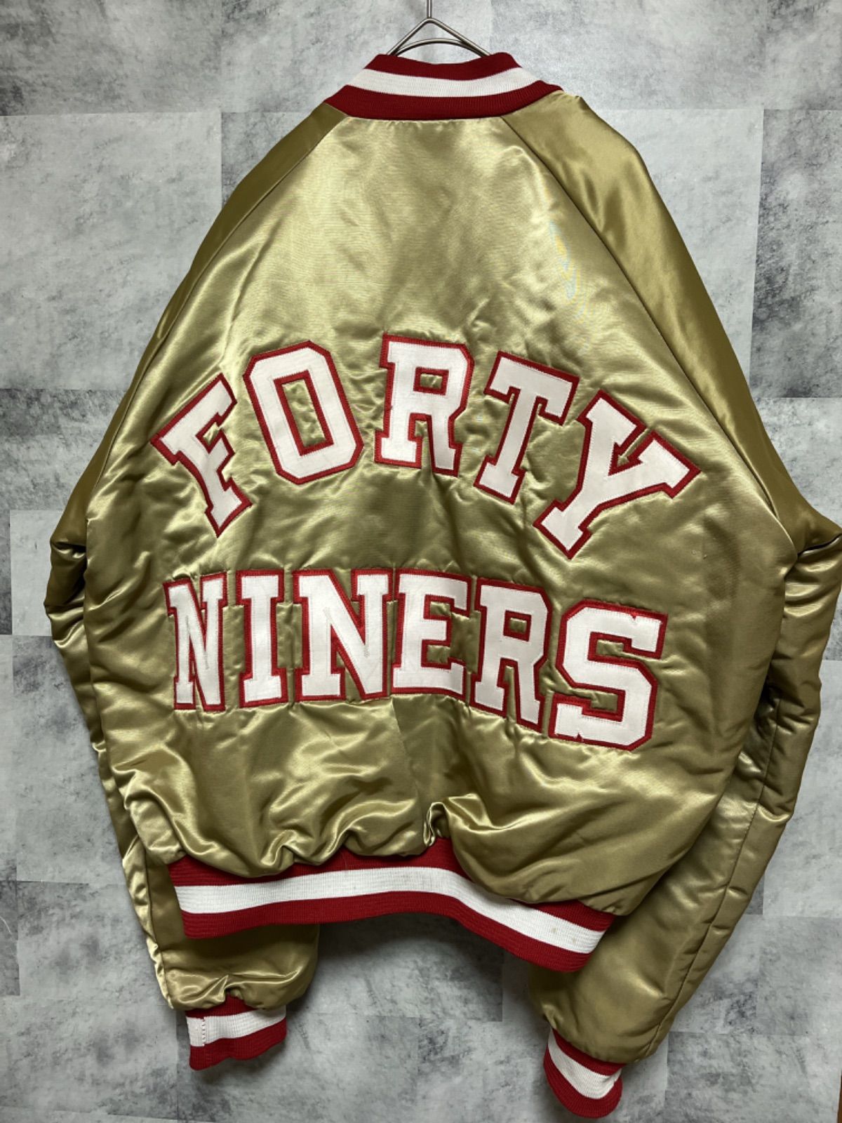 希少 USA製 90s chalk line NFL 49ers スタジャン - メルカリ