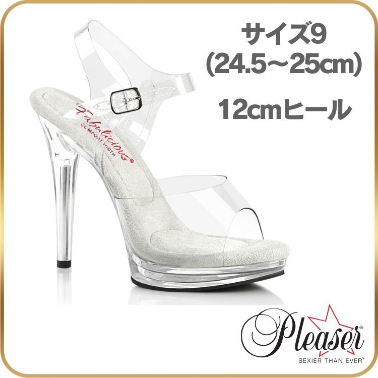 24.5 25 cm Pleaser プリーザー ヒール ミュール サンダル 厚底 20cm
