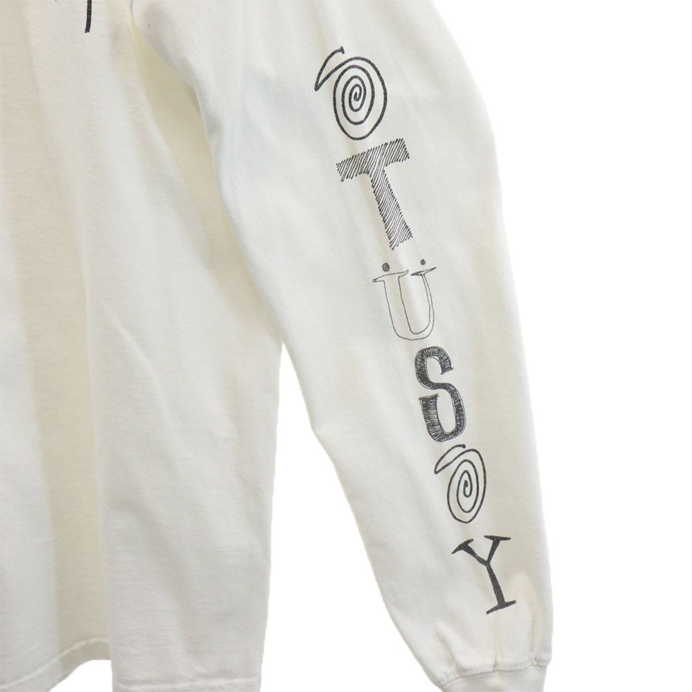 Stussy ホワイト 長袖シャツ M マ*ケ様 Stussy ホワイト 長袖 Tシャツ M - メルカリ