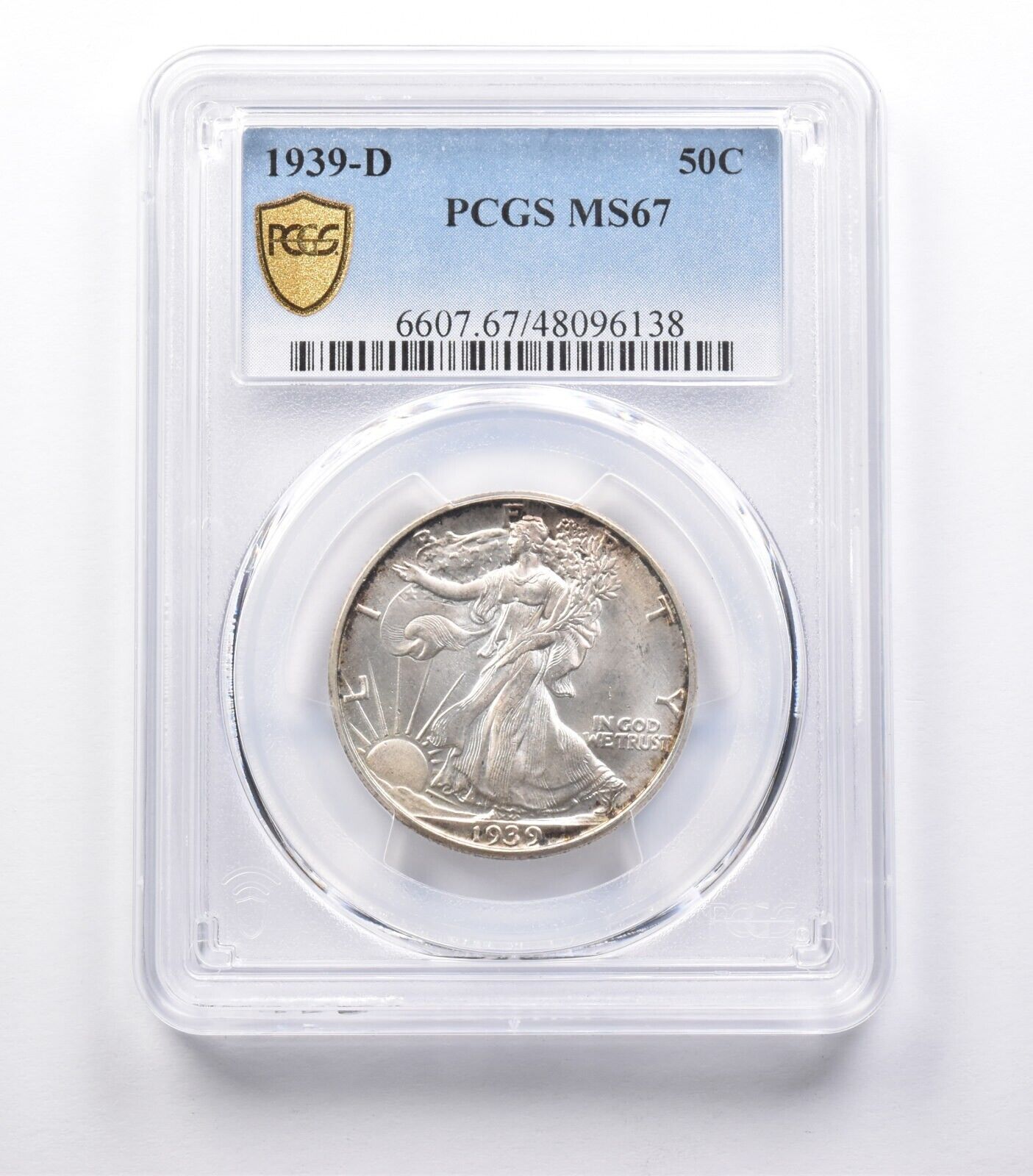 MS67 1939-D ウォーキング リバティ ハーフダラー PCGS