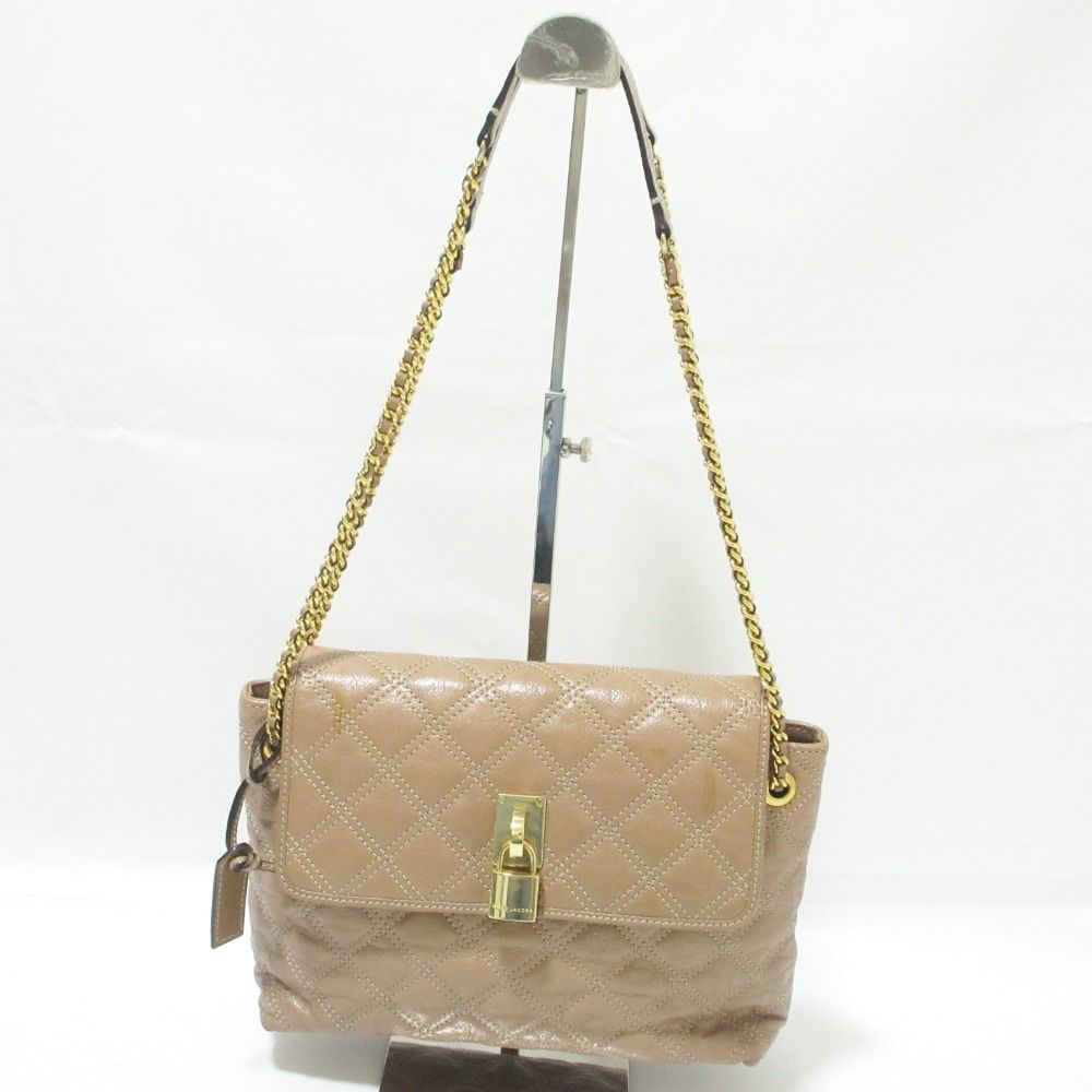 良品 MARC JACOBS マークジェイコブス キルティング レザー チェーン  