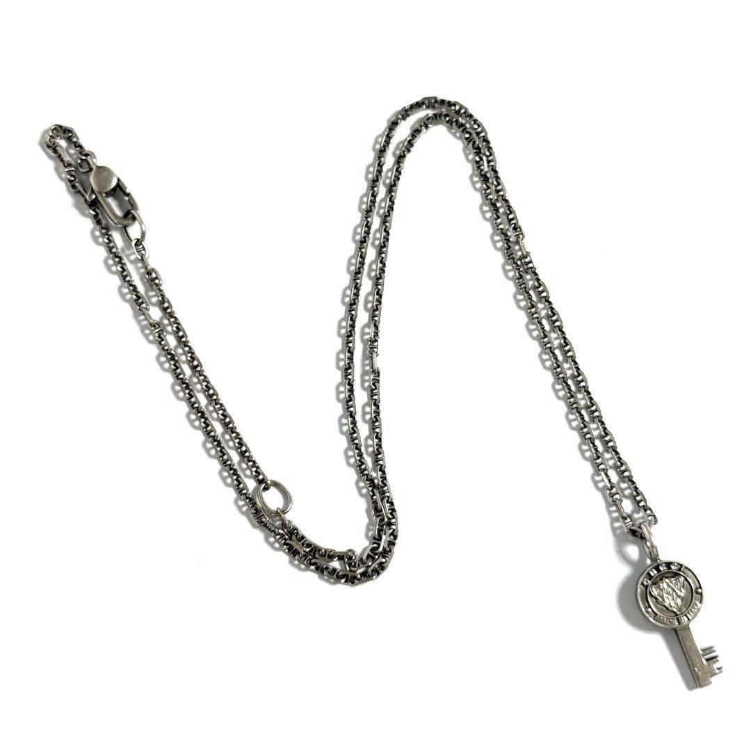 美品】グッチ メンズ レディース クレストキー ペンダント ネックレス