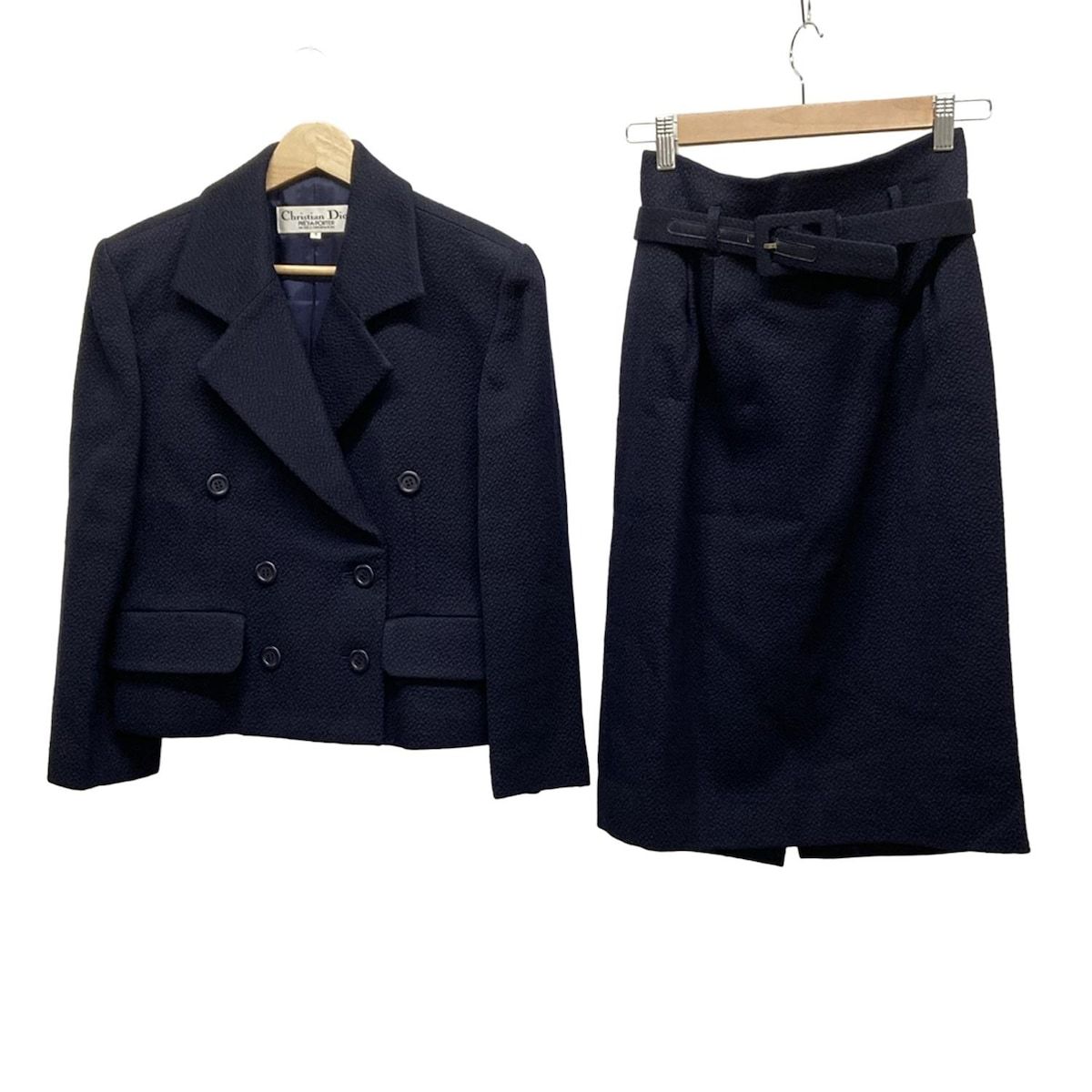 DIOR ChristianDior ディオール クリスチャンディオール スカートスーツ レディース - ネイビー 長袖 秋 冬 ショート丈
