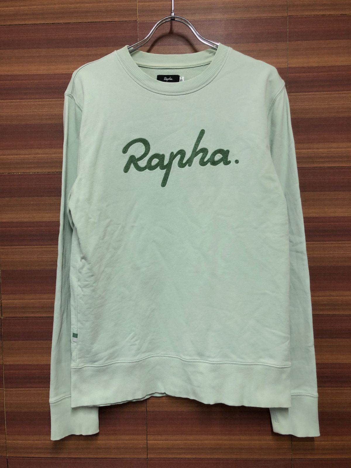 IJ075 ラファ Rapha LONG SWEATSHIRT 長袖 スウェット 薄緑 S