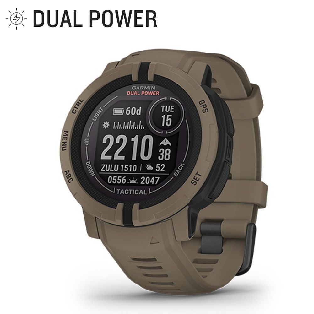 GARMIN Instinct 2 Tactical Edition Coyote Tan 010-02627-44 Garmin Instinct  II Solar Tactical Review -, image size:1000x1000