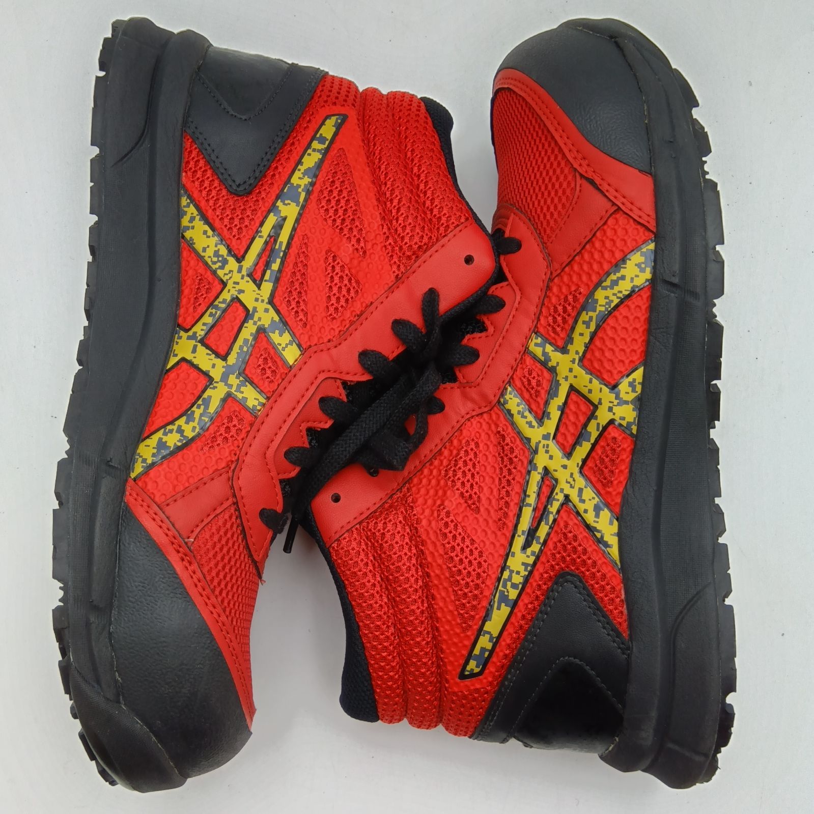 ASICS アシックス 安全靴 作業靴 ハイカット スニーカー レッド