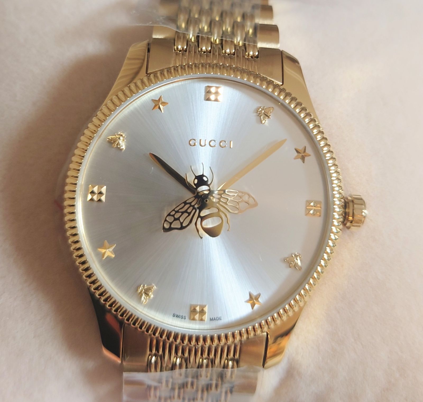 GUCCI 腕時計 GUCCI 保証付 グッチ チェーンブレスウォッチ 6155L クォーツ