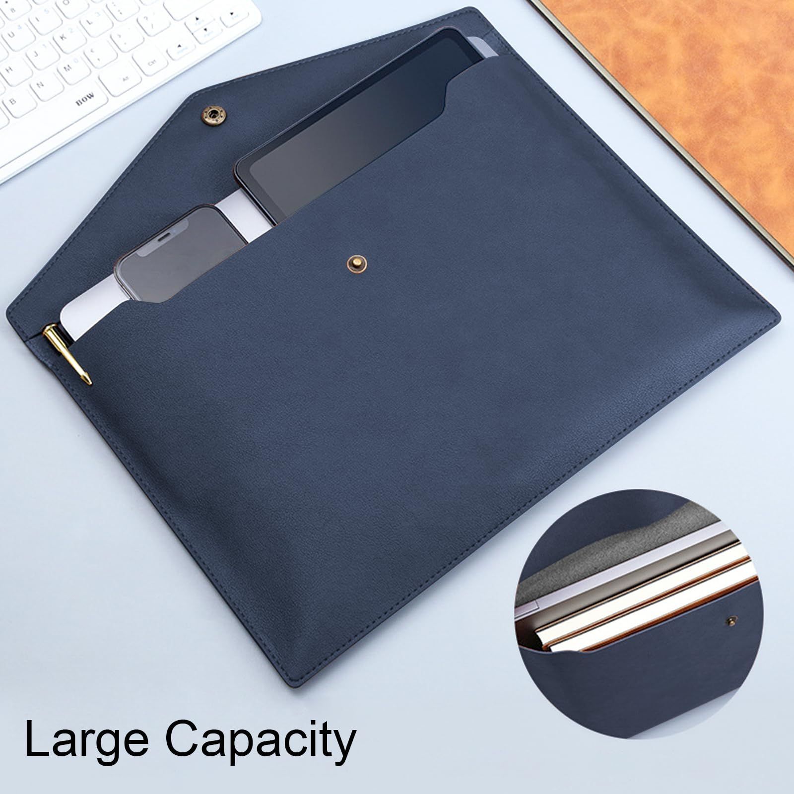 Amazon | A4 ファイルフォルダー A4 レザー ファイルバッグ