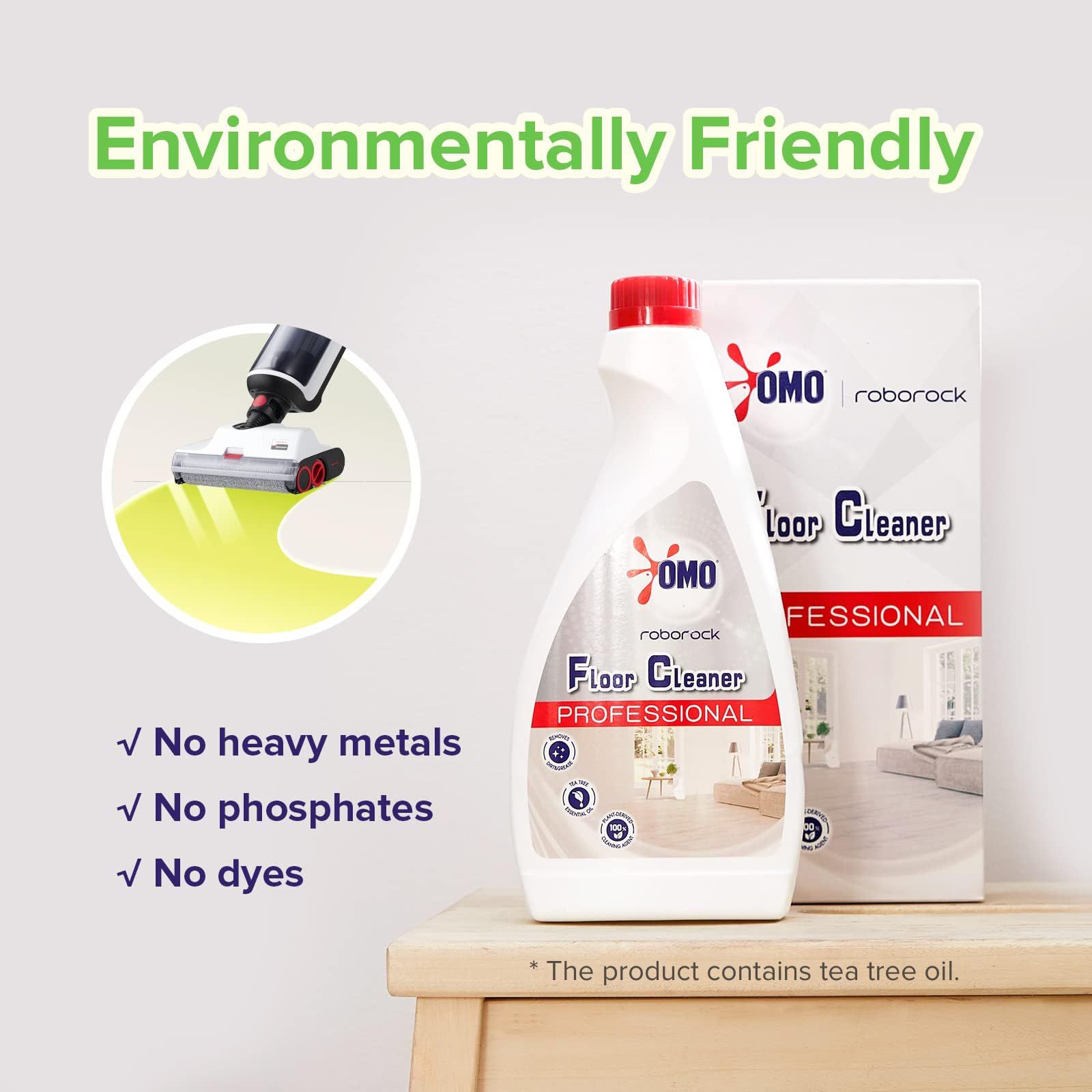 Roborock公式 多面床洗浄液 希釈率1:300 Ultra、Roborockロボット掃除機、モップ、ウェット&ドライ掃除機、16.5オンス、濃縮液に対応。