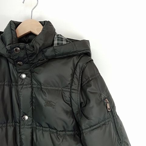 美品 バーバリーブラックレーベル 2way ダウンジャケット LL ホースロゴ バーバリーブラックレーベル BURBERRY BLACK LABEL 2WAY ダウン