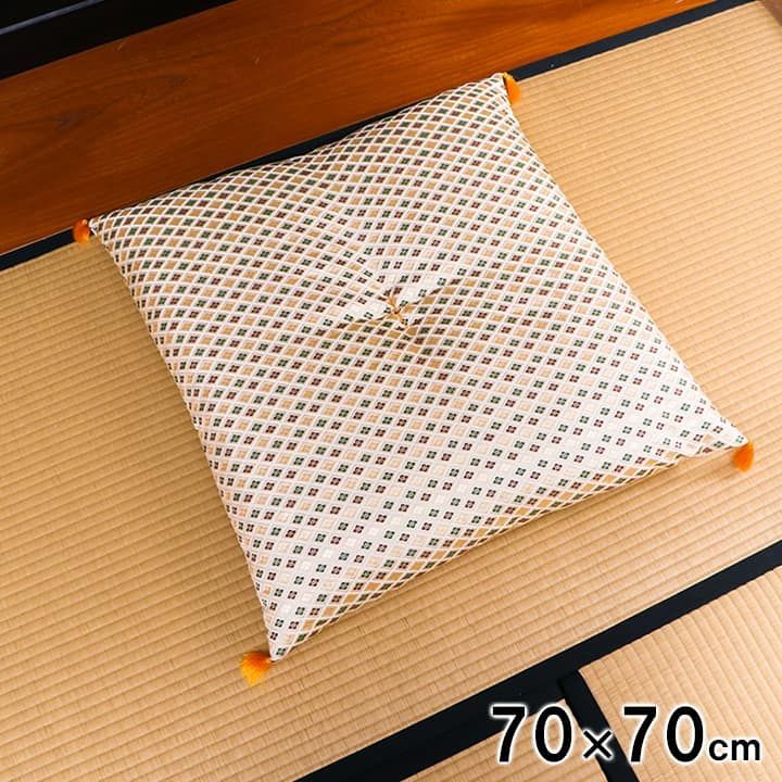 セール！【送料込】御前座布団 クッション 座布団 白虎 70×70cm