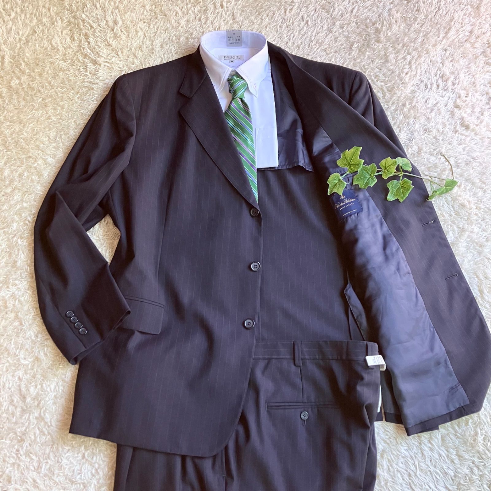 美品 ✨ ブルックスブラザーズ スーツ セットアップ ネイビー L 美品