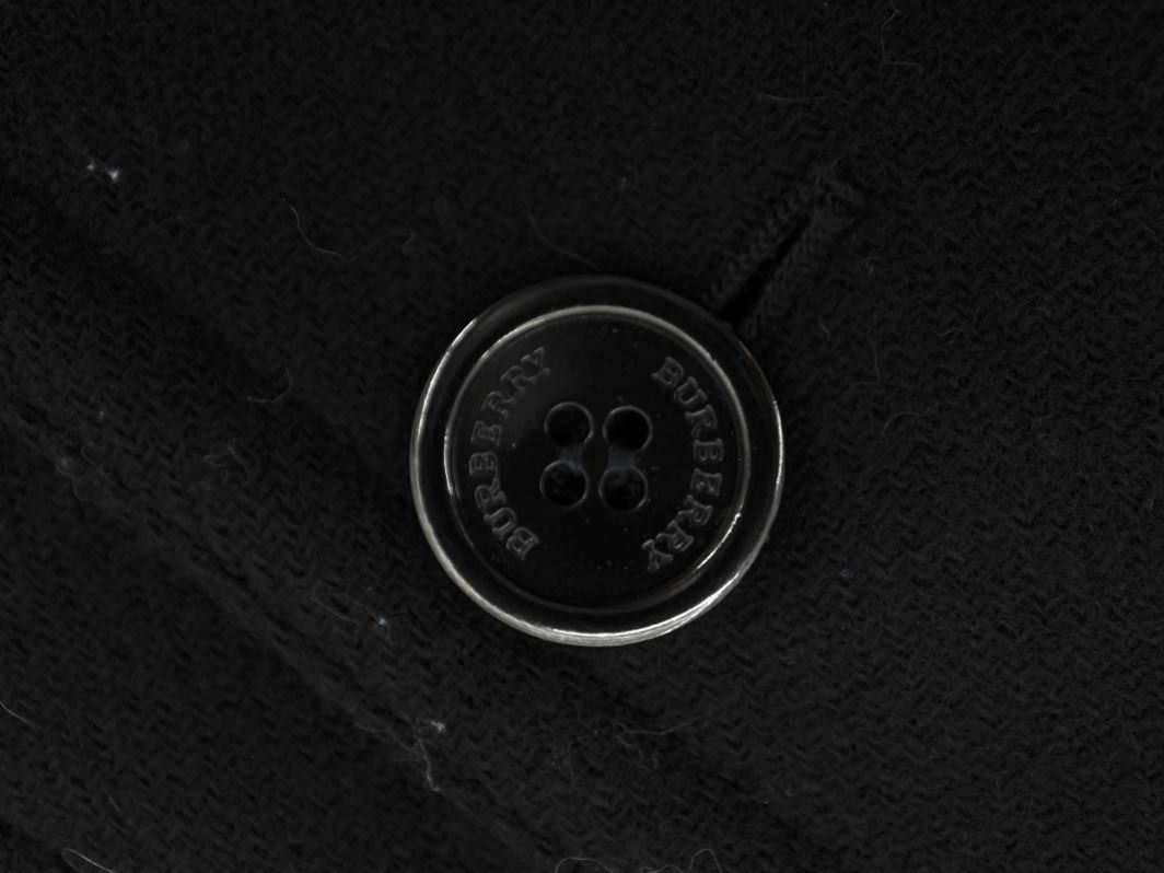 送料無料も BURBERRY バーバリー ウール混 ピー コート size38 黒 ◎レディース