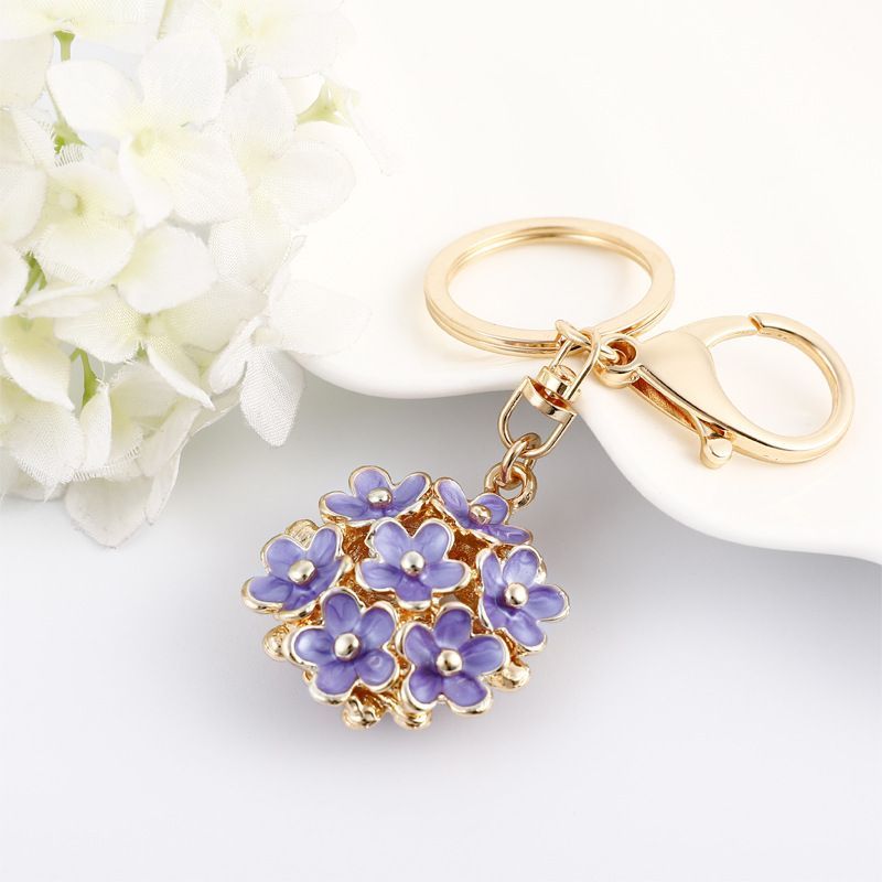 バッグチャーム 紫陽花 夏 花 レディース メンズ バッグチャーム
