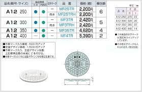 新着商品積水化学 MF3TR レジコン製水封形フタ耐圧タイプA12 300