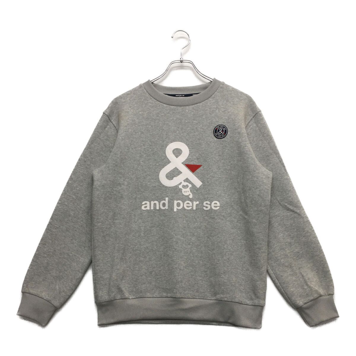  メンズ アンパスィ and per se スウェット L グレー 長袖クルーネック