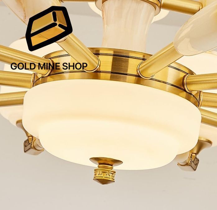 クラシック気泡模様ガラス6灯シーリングシャンデリア シーリング