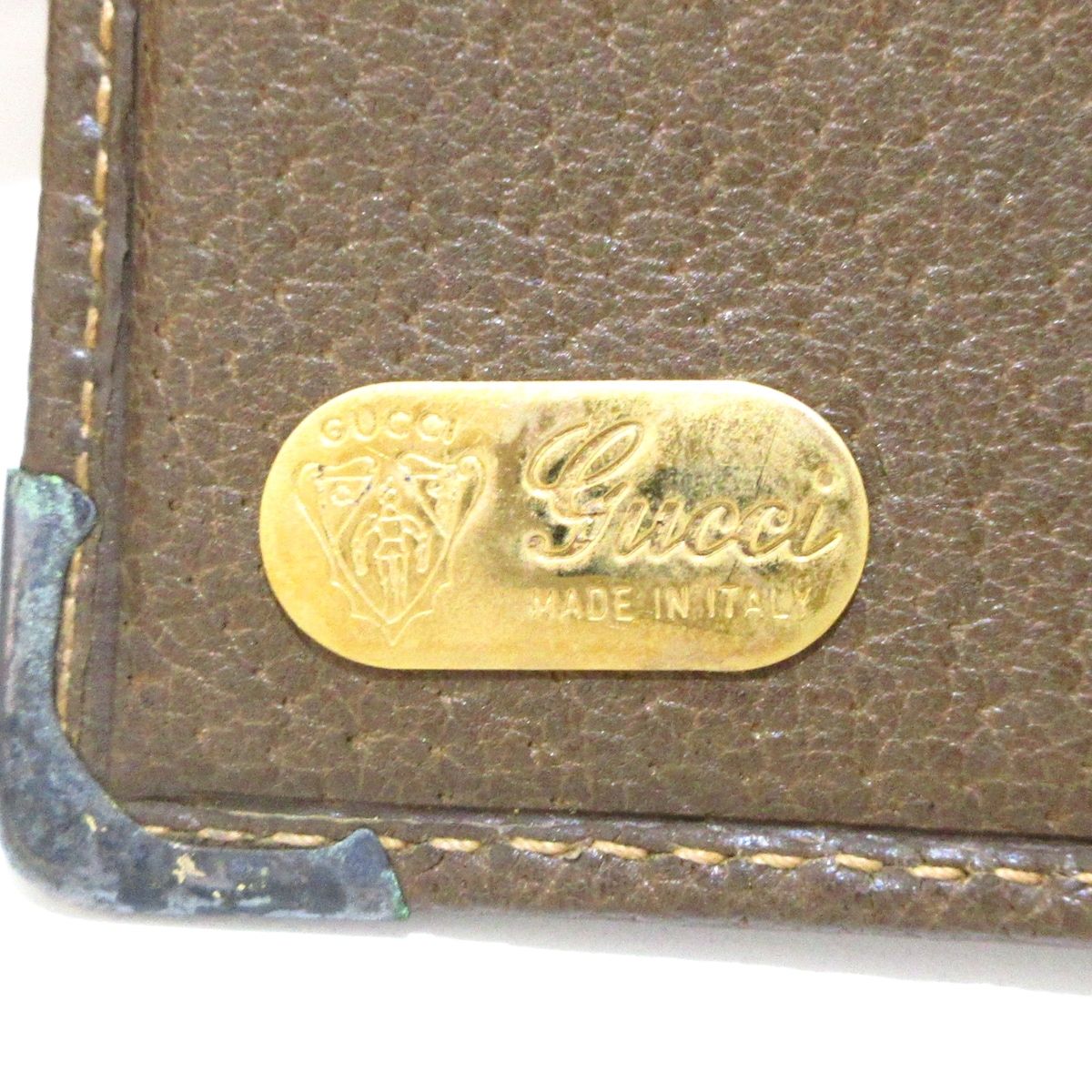 GUCCI(グッチ) 2つ折り財布 オールドグッチ ブラウン レザー