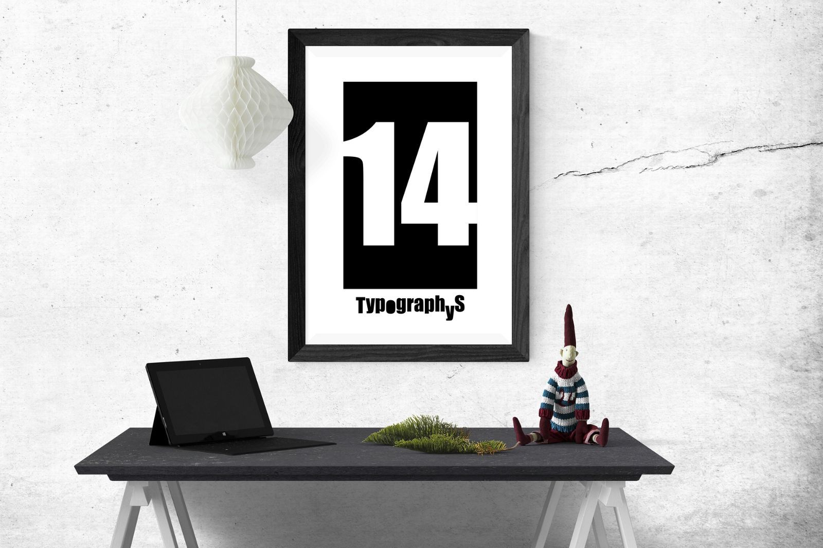 A2】TYPOGRAPHYS アートポスター（A2サイズ）14BK ベスト