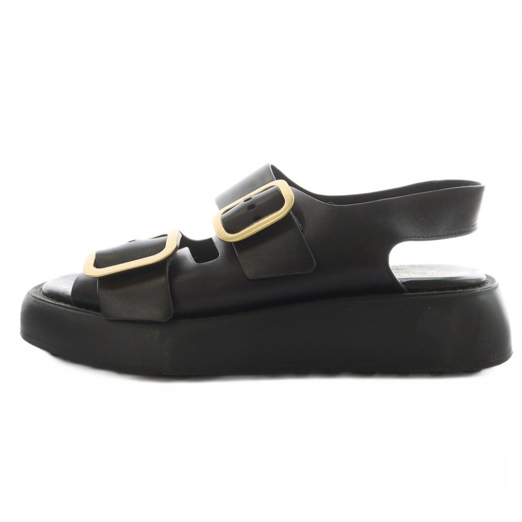 TOD'S ブラックバックストラップサンダル TOD'S トッズ Leather Sandal レザーサンダル サンダル 靴