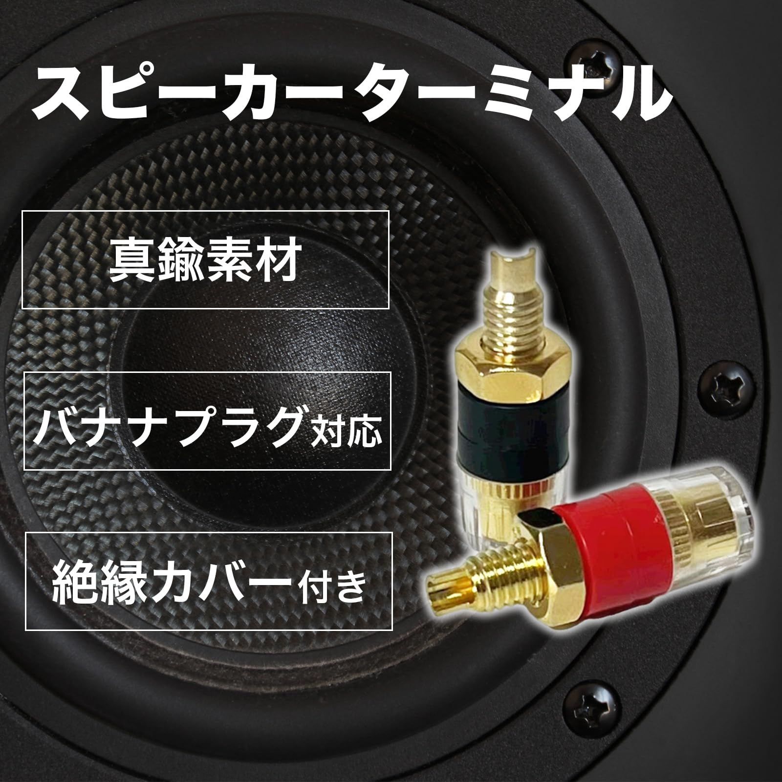 RoaRion スピーカーターミナル 4mm バナナプラグ対応 RoaRion スピーカーターミナル 4mm バナナプラグ対応