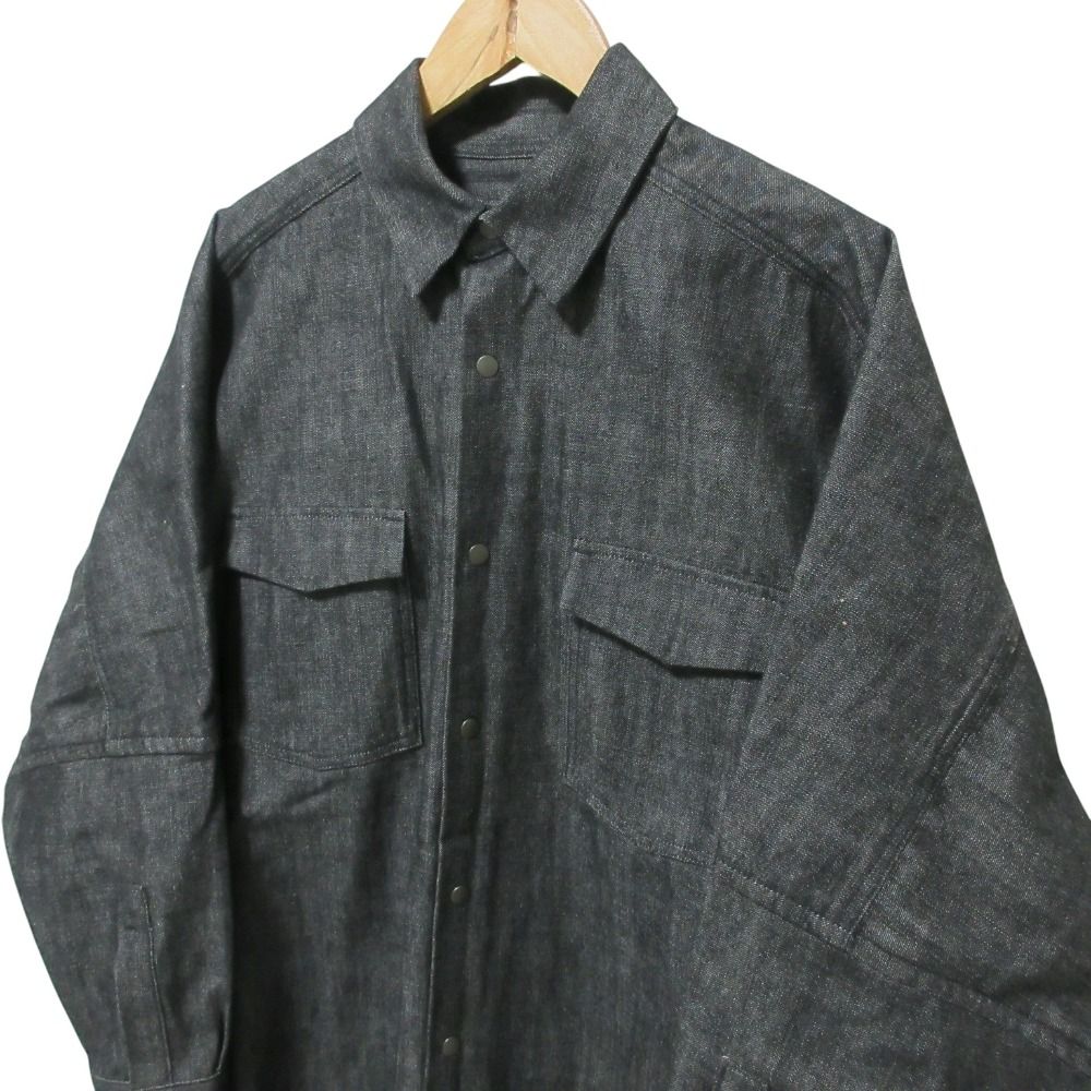 美品 UNION LAUNCH ユニオンランチ アローズ別注 デニム ドルマンスリーブ シャツ F ブラック レディース 古着 中古 美品 UNION LAUNCH ユニオンランチ アローズ別注 デニム