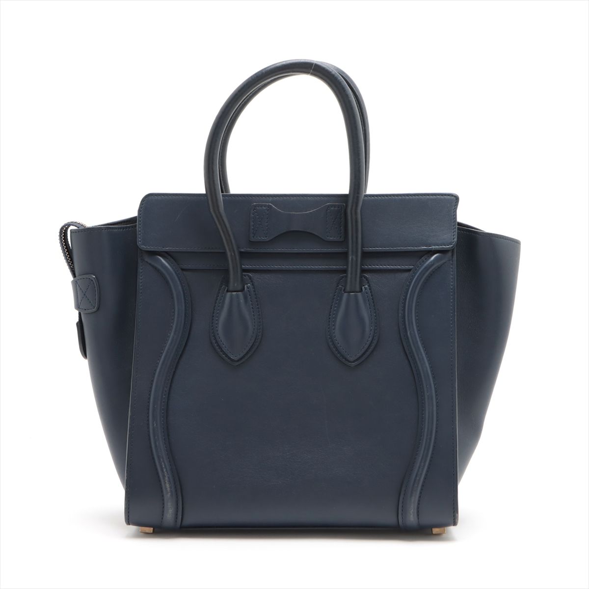 美品 セリーヌ ラゲージ マイクロ ショッパー レザー ハンドバッグ  