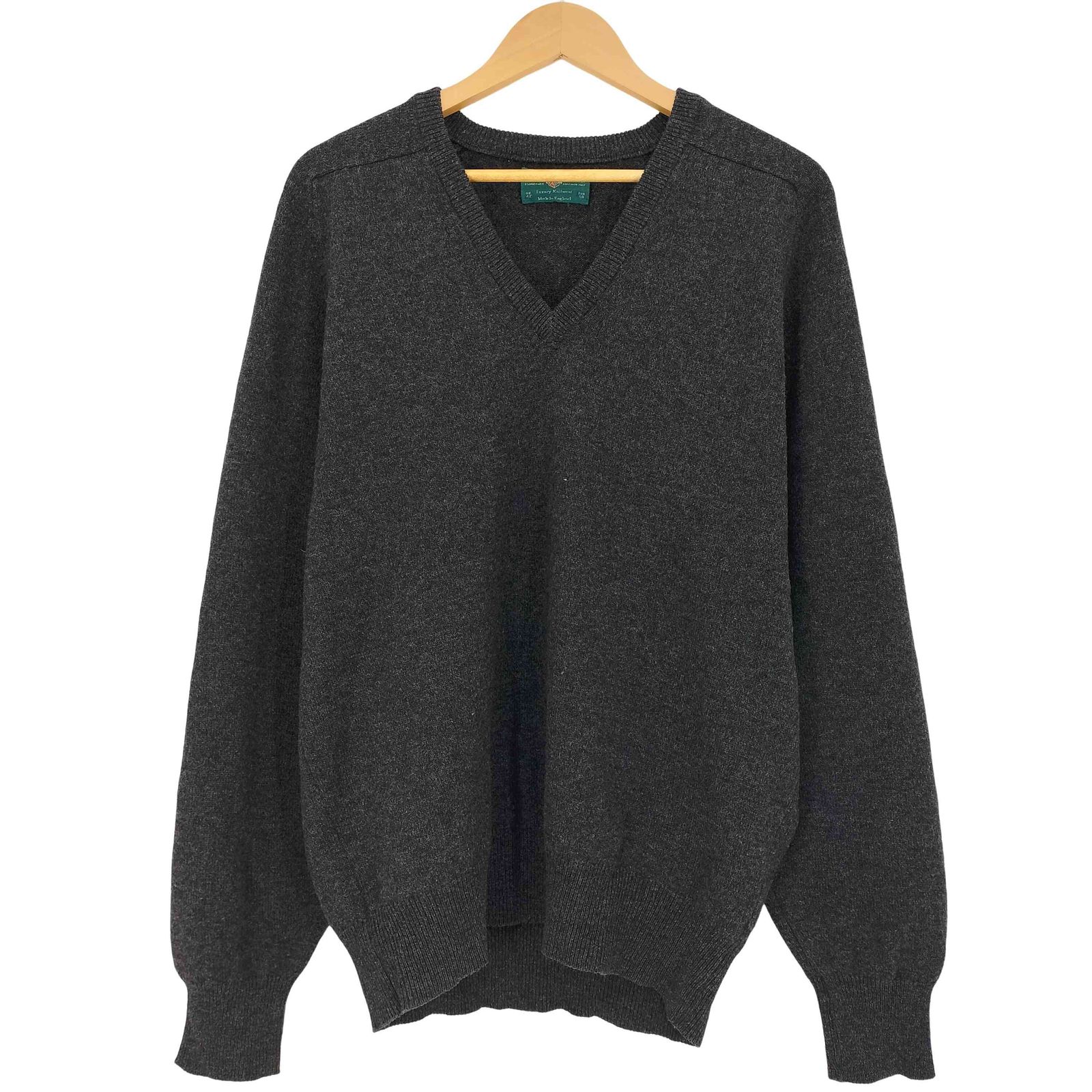 ユーズドフルギ USED古着 {{ALAN PAINE}} イングランド製 Vネック ウール ニット メンズ EUR：50 