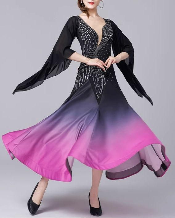 社交ダンスドレス セール　ラテンドレス 競技 フレア袖 オーダーメイド 社交ダンスドレス ラテンドレス レース フレア袖 オーダーメイド 社交