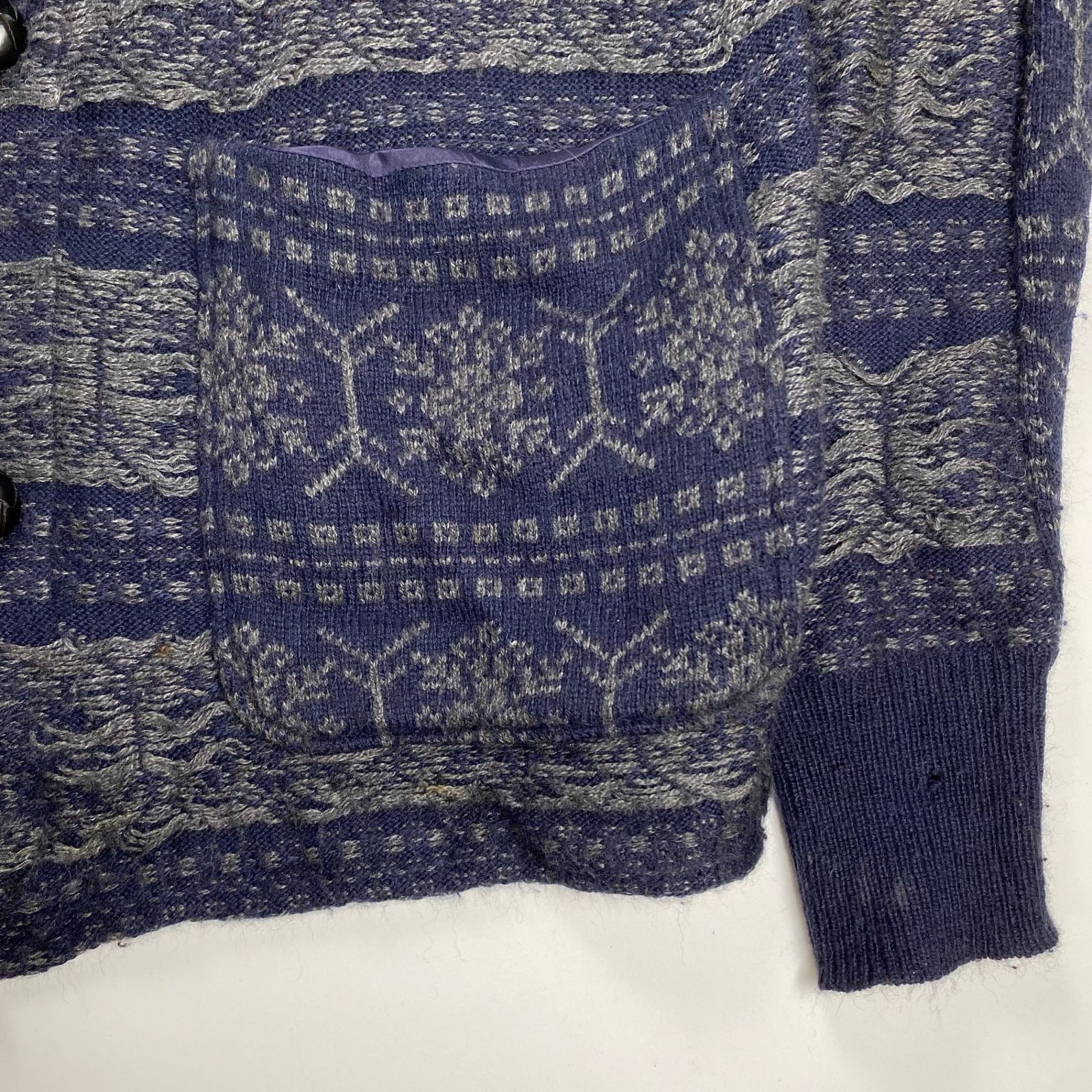 2010年 sacai サカイ / ノルディック カーディガン ニット