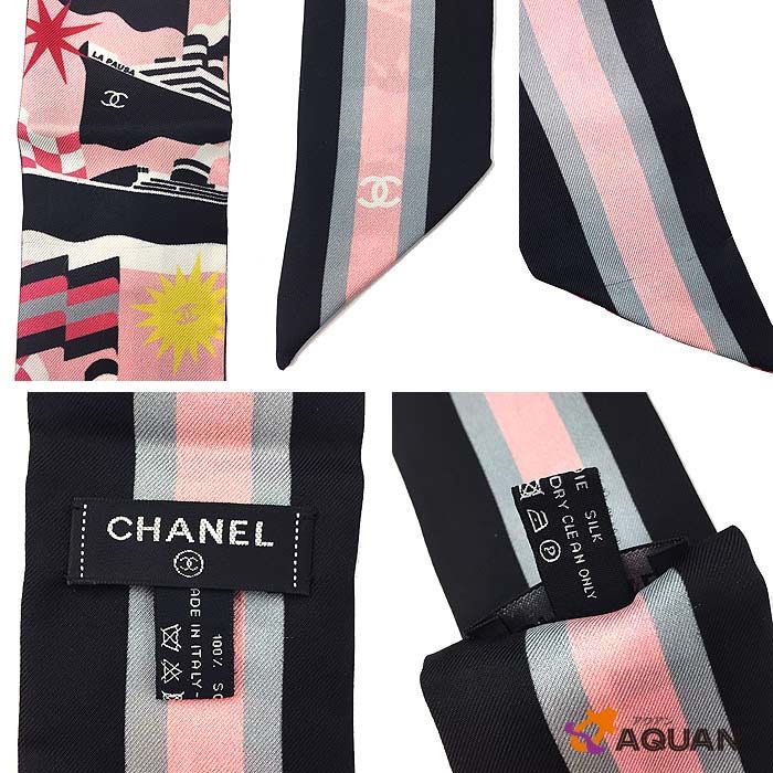 CHANEL シャネル 2019年 クルーズライン タイスカーフ シルク