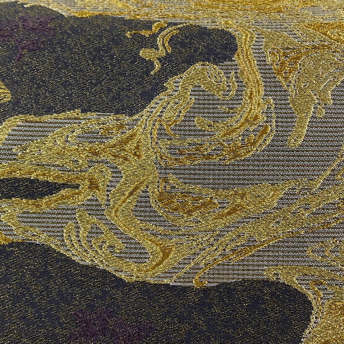 E20】着物 鈴乃屋 正絹 六通袋帯 金糸 美品