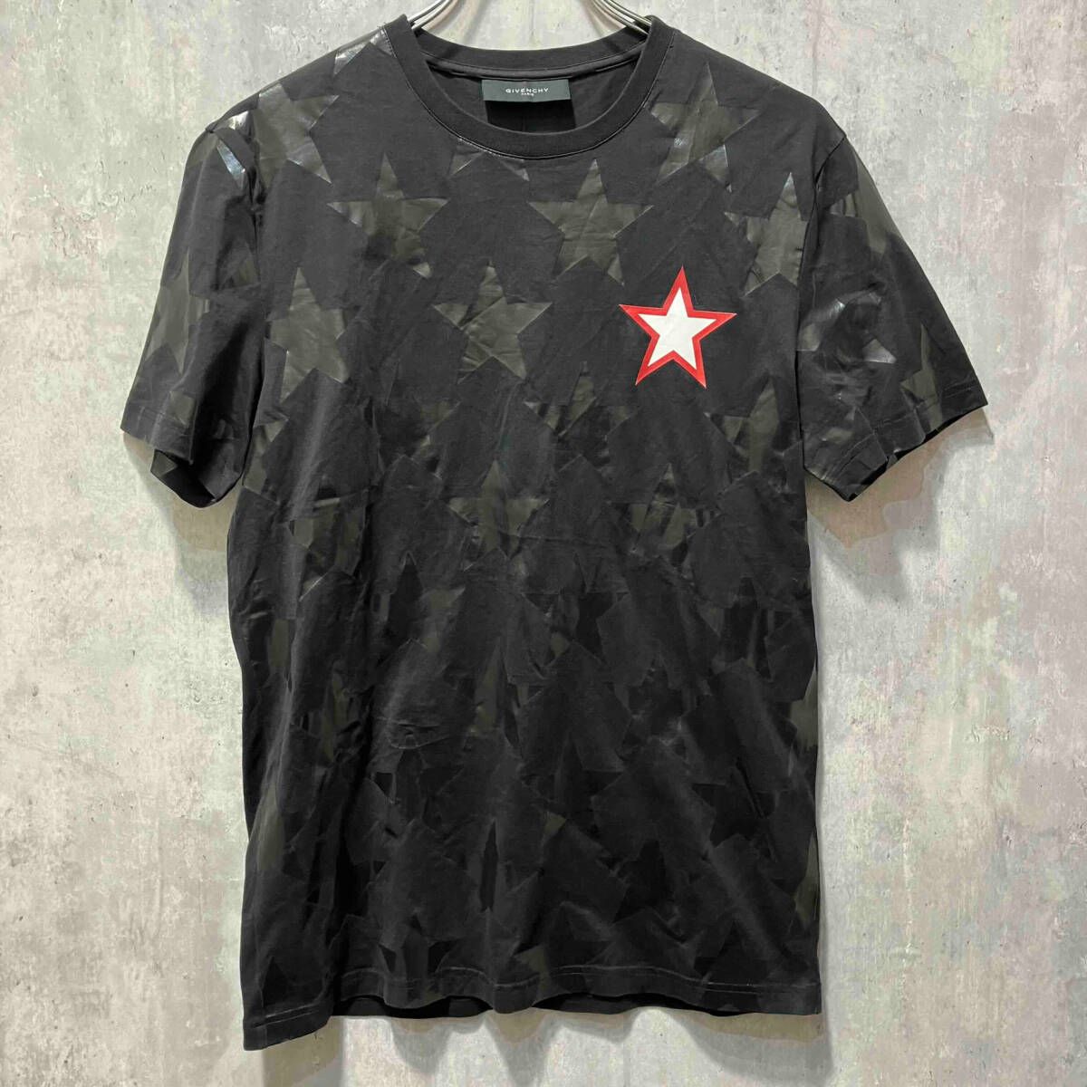 10SS GIVENCHY STAR PRINT スター柄半袖Tシャツ ブラック サイズ:XS