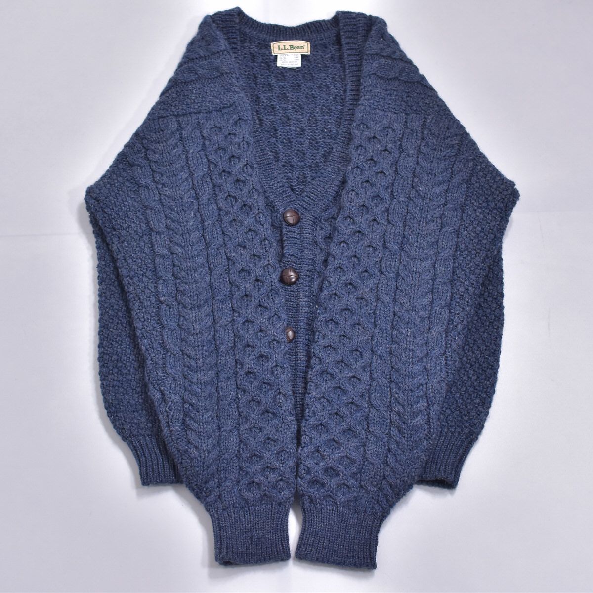 80s アイルランド製 L.L.Bean エルエルビーン アランニット 