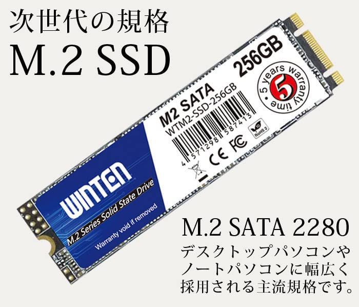 WINTEN SSD 256GB M.2 2280 SATA 5年 日本企業ウィンテンが販売 3D 