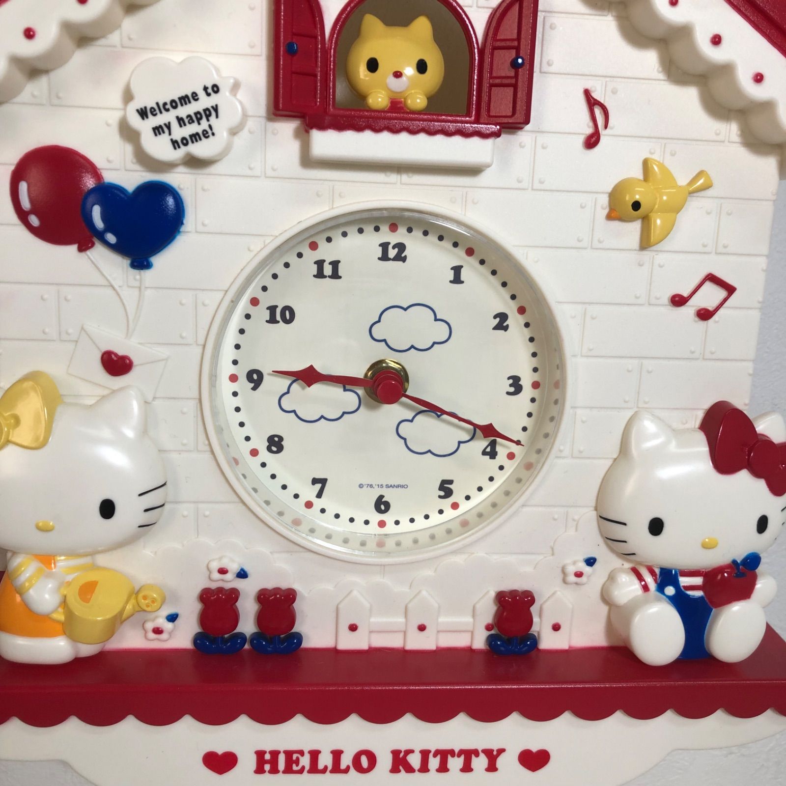 70％OFF】 HELLO KITTY ハローキティ振り子時計 アナログ レッド