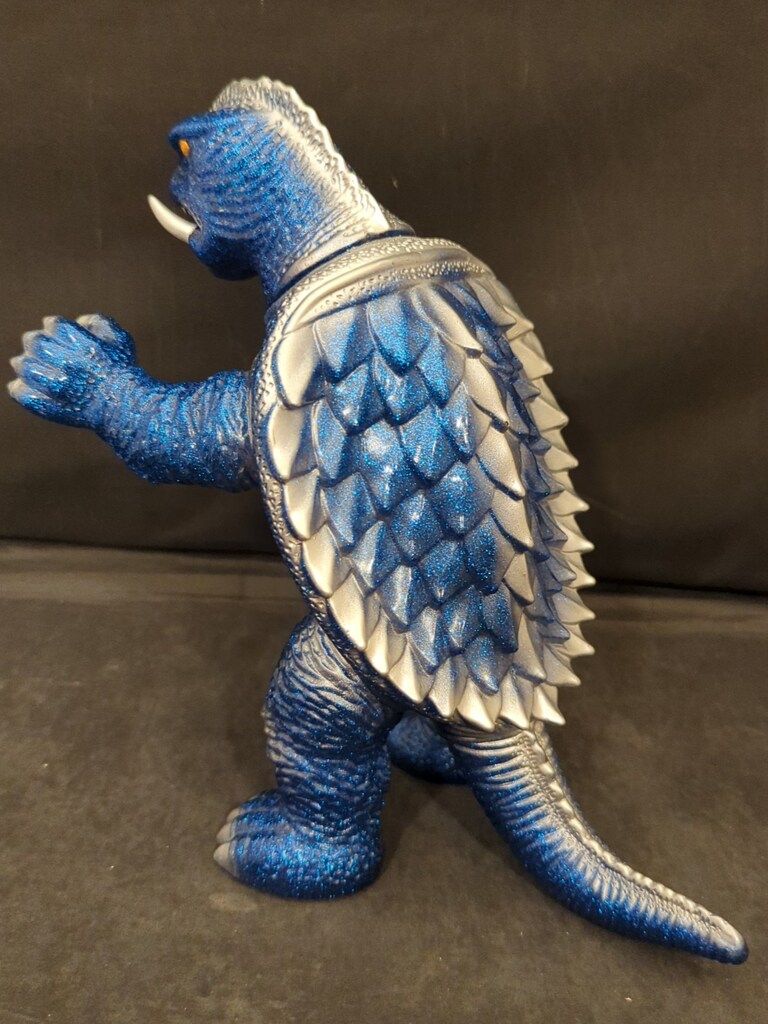 【在庫限りの大特価】 マルサン マルサンのソフビ怪獣シリーズ 世紀の大魔獣 昭和ガメラ350 Blue Glitter