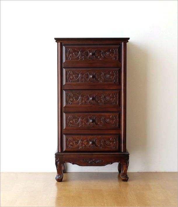 アンティーク風　チェスト　サイドボード　引き出し2段　猫脚 アンティーク風 チェスト サイドボード 引き出し2段 猫脚