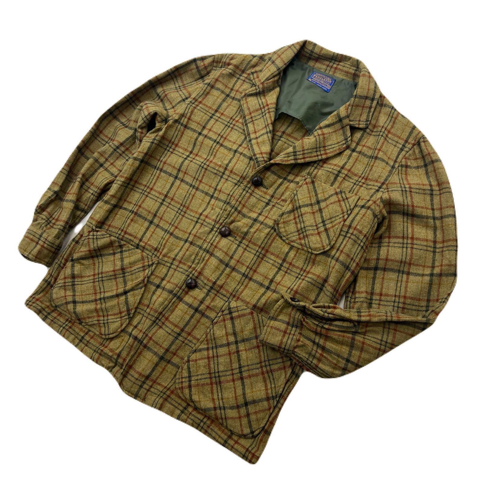 ペンドルトン　６０年代　ウールジャケット　チェック柄　ブラウン　美品 60's PENDLETON ウールテーラードジャケット “BLACK × BROWN