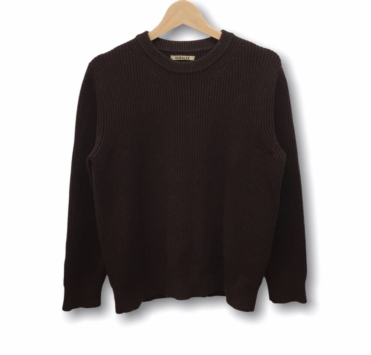 AURALEE 18A/W SUPER FINE WOOL RIB KNIT P/O オーラリー スーパーファインウールリブニットプルオーバー 3  ブラウン A8AP01RK - メルカリ