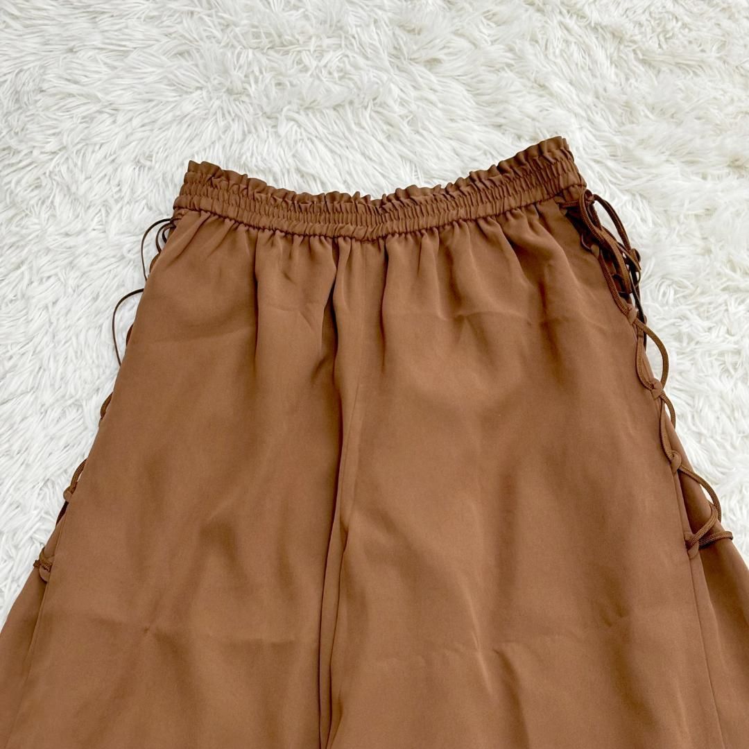 レリアン サイドレースワイドパンツ