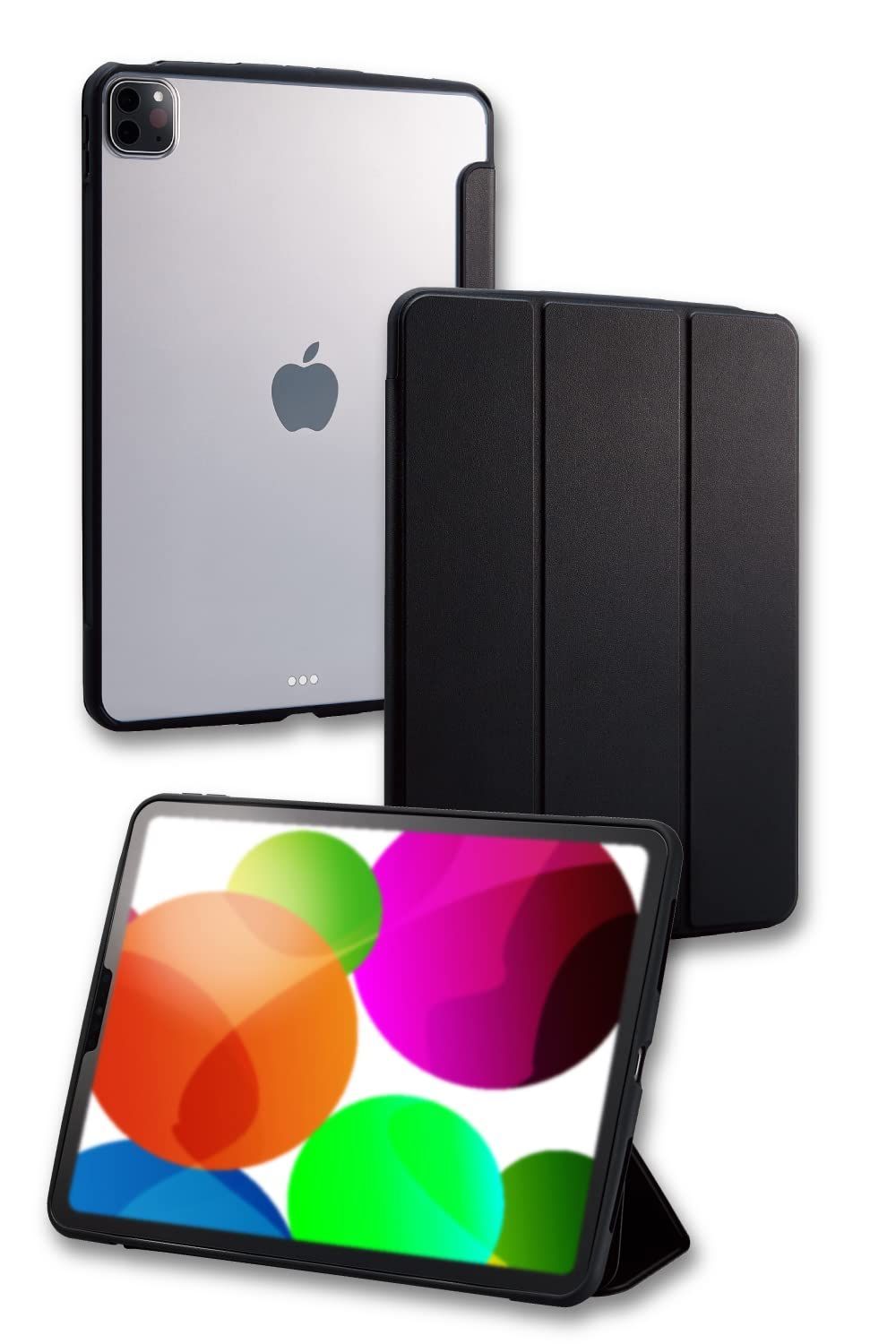 【特価商品】ブラック LITE SLIM TOUGH フラップ付き ハイブリッドケース カバー TB-A22PMTSLFCBK ケース （2022年） 第4世代 11 Pro iPad エレコム