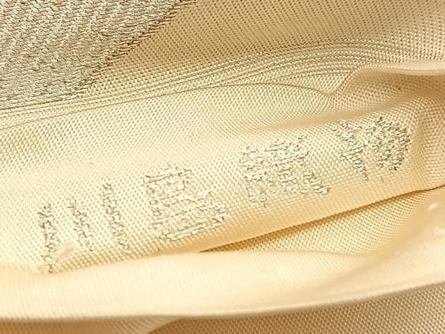 平和屋着物○西陣 川島織物 六通柄 本袋帯 菱文 銀糸 正絹 逸品