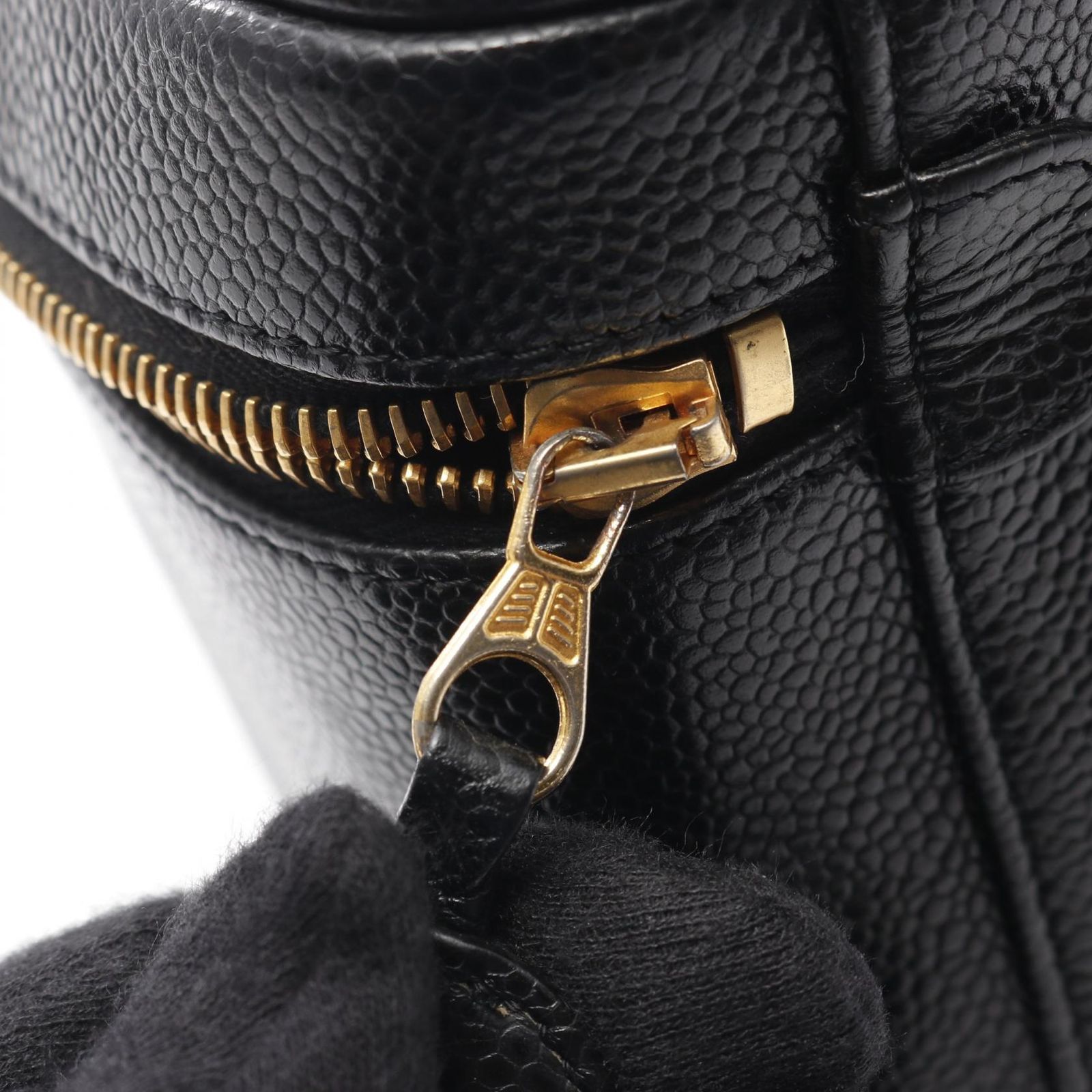 シャネル CHANEL ハンドバッグ ココマーク A01998 ブラック カーフ  