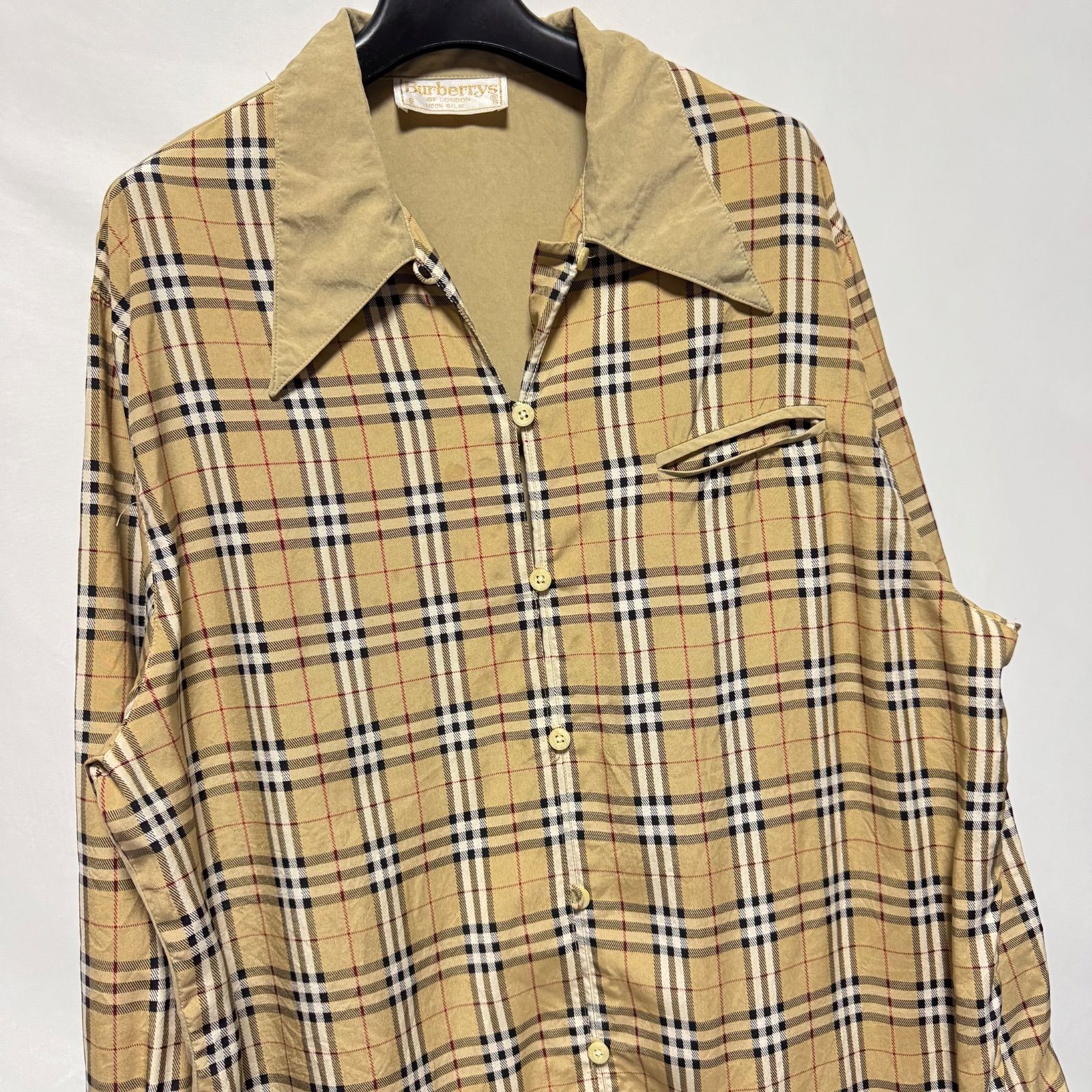 希少【Burberry バーバリー 【商品名】Burberrys vintage/シルクシャツ
