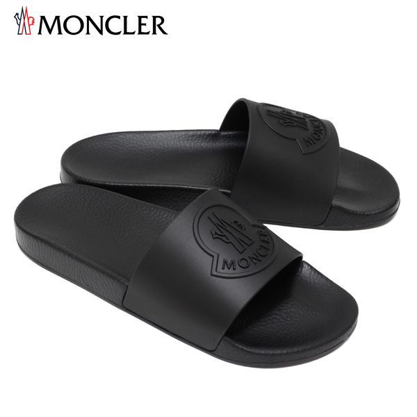 24SSモデル モンクレール MONCLER  メンズ BASILE シャワーサンダル【ブラック】 4C00030 M2999 999/【2024SS】m-shoes