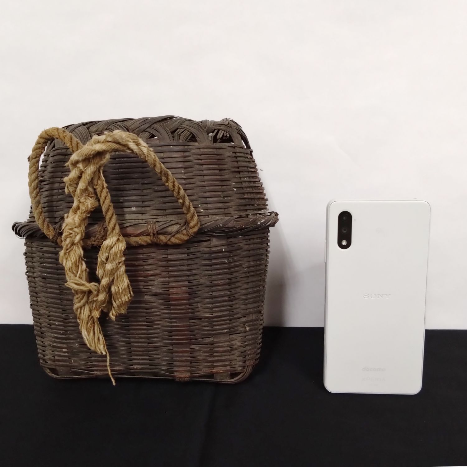 明治時代 竹製の編みかご 明治時代 竹製の編みかご 明治時代 竹製の編みかご