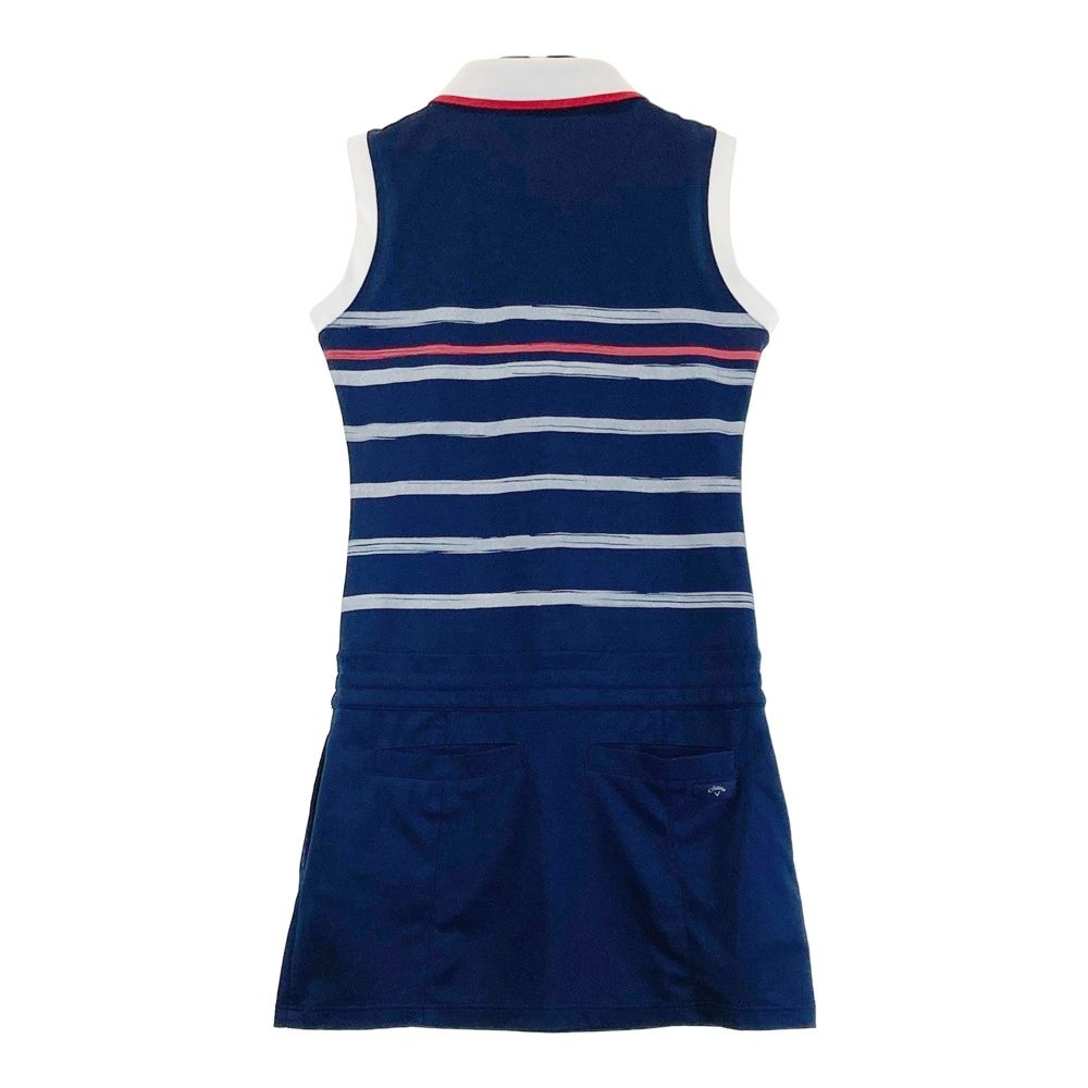マリクレール】マリン ボーダー ゴルフ ワンピース ストレッチ L 紺×白