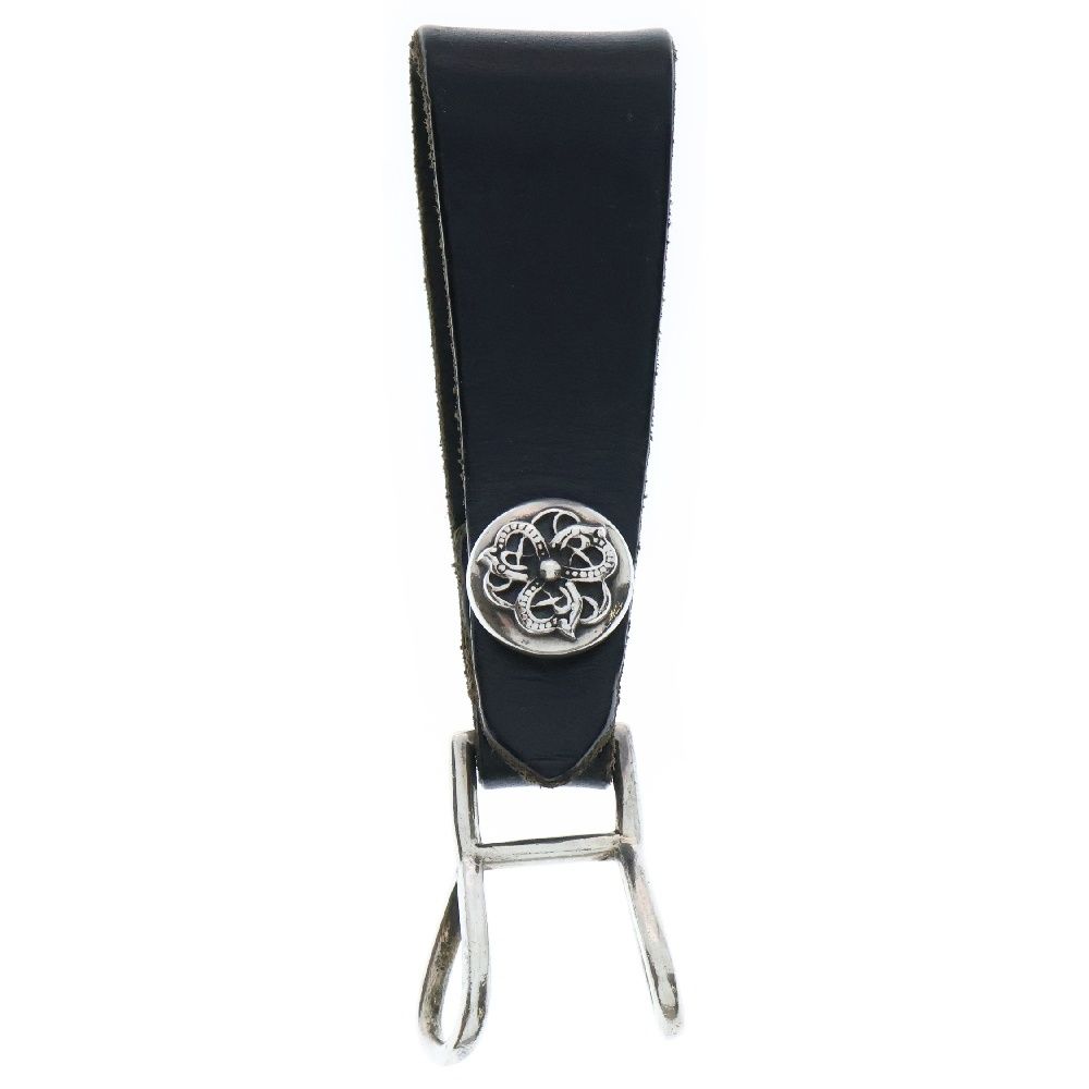 CHROME HEARTS クロムハーツ BELT LOOP ケルティックフ ボタンレザーベルトループ シルバー|ブラック